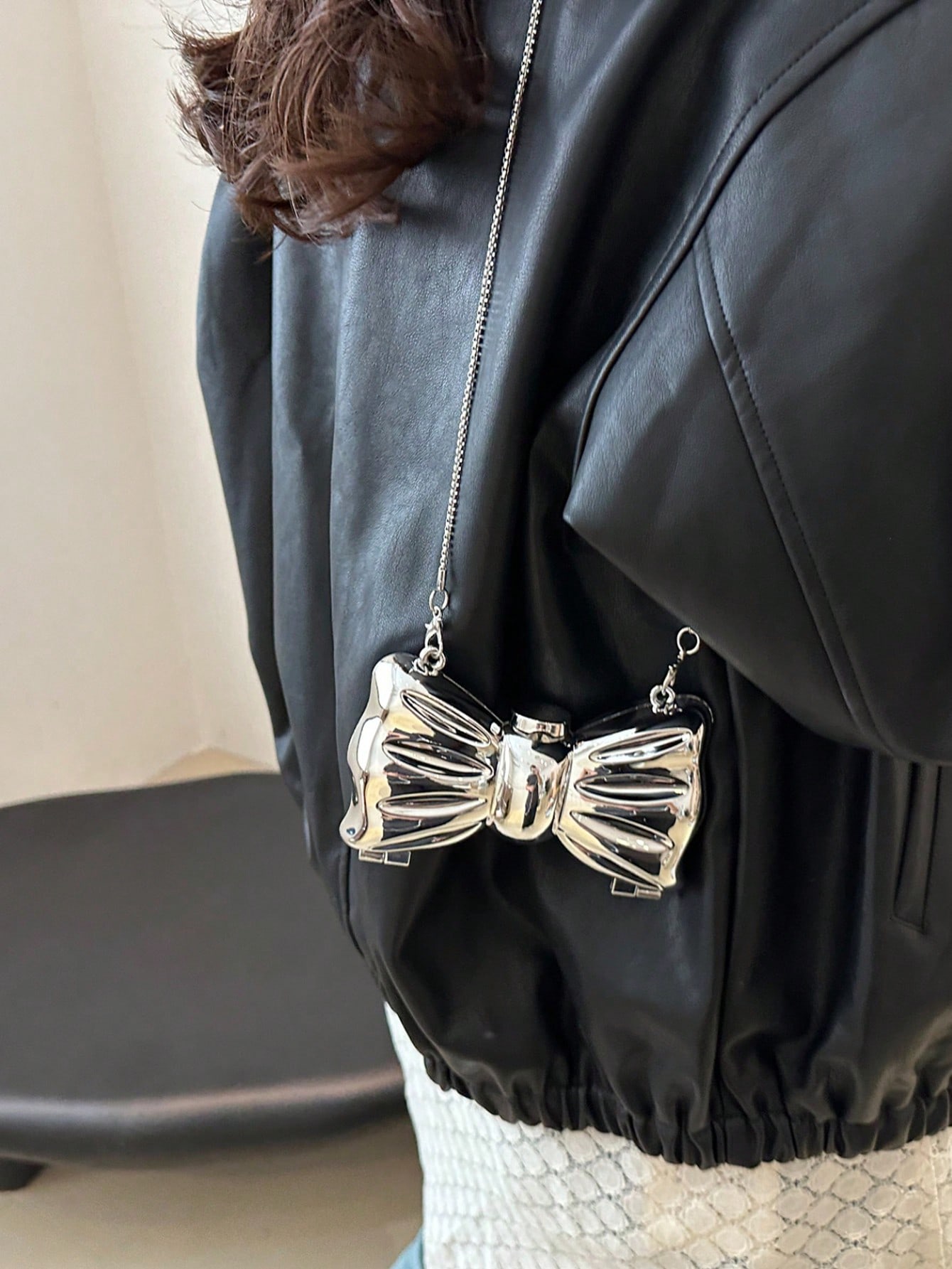 Mini Acrylic Electroplated Met - огляд і ціна Tie Clip Silver