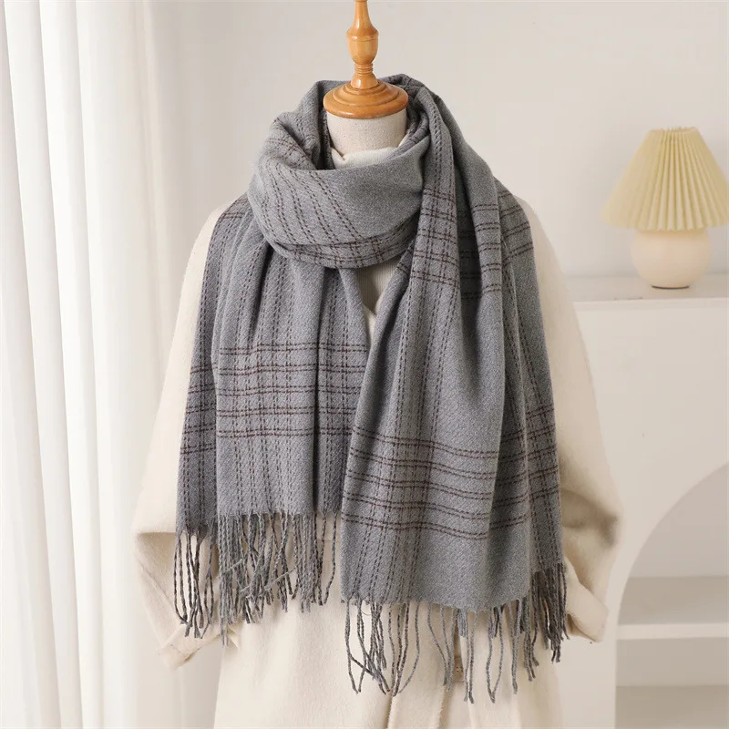 Winter Fringed Warmer Scarf fo - огляд і ціна Woven Scarf Blanket