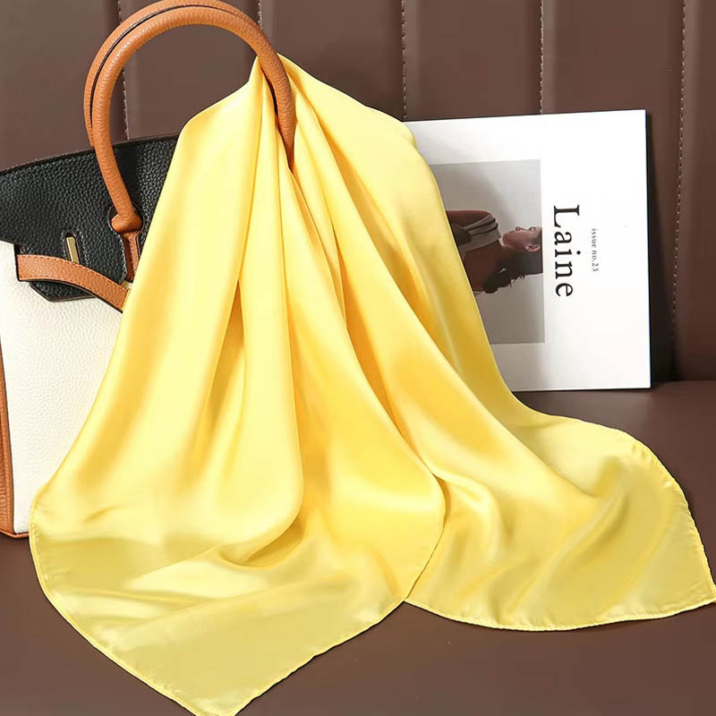 Luxury Solid Color Silk Square - огляд і ціна Scarf Silk Square