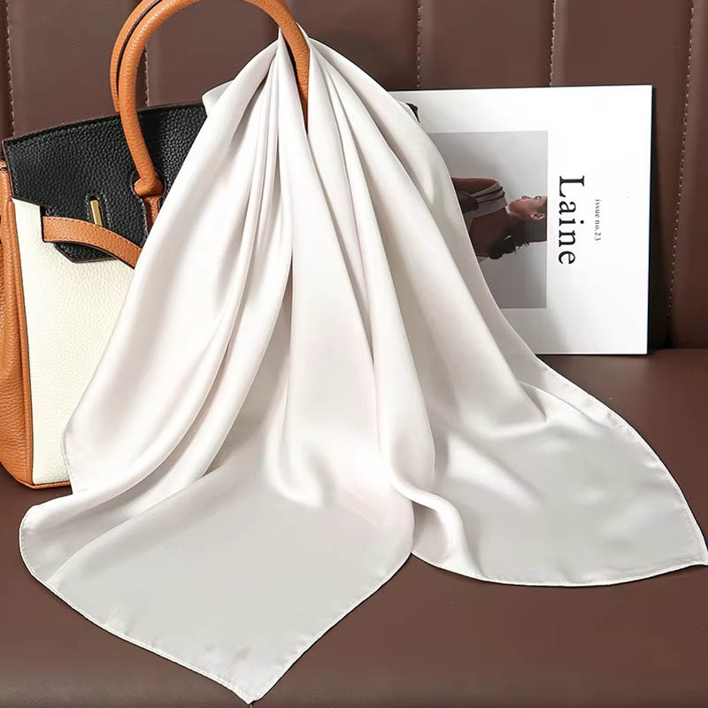 Luxury Solid Color Silk Square - огляд і ціна Scarf Silk Square
