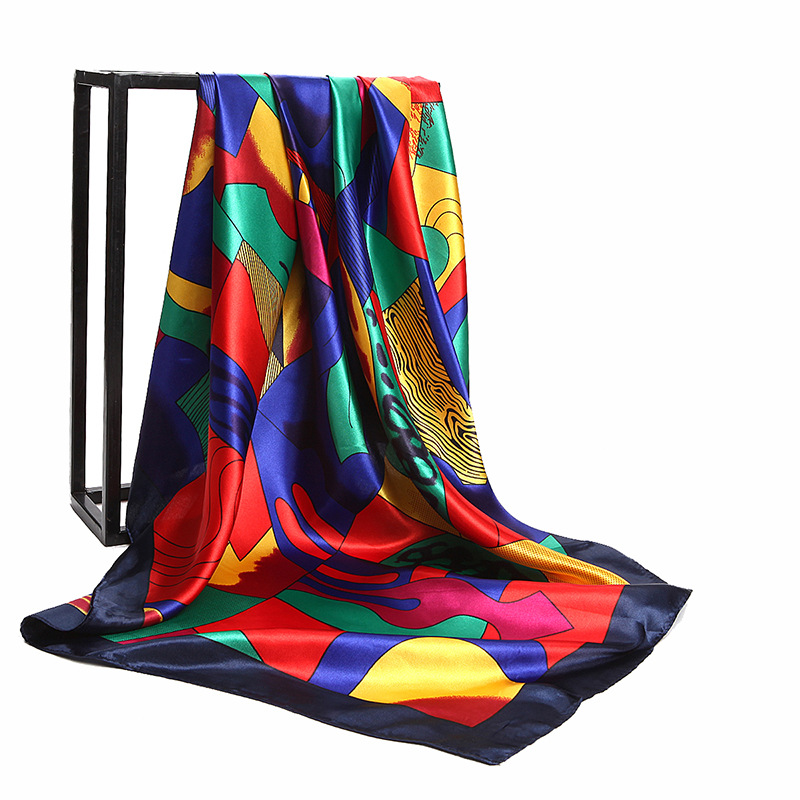 Women Silk Scarf Elegant Fower - огляд і ціна Face Scarf Mask