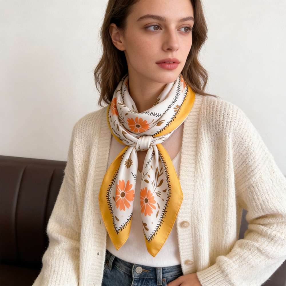 1Pc new printed fashion silk s - огляд і ціна Scarf Silk Square