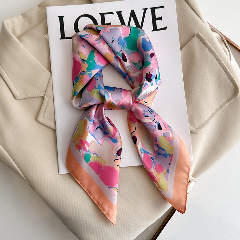 Luxury Floral Print Square Sil - огляд і ціна Face Scarf Mask