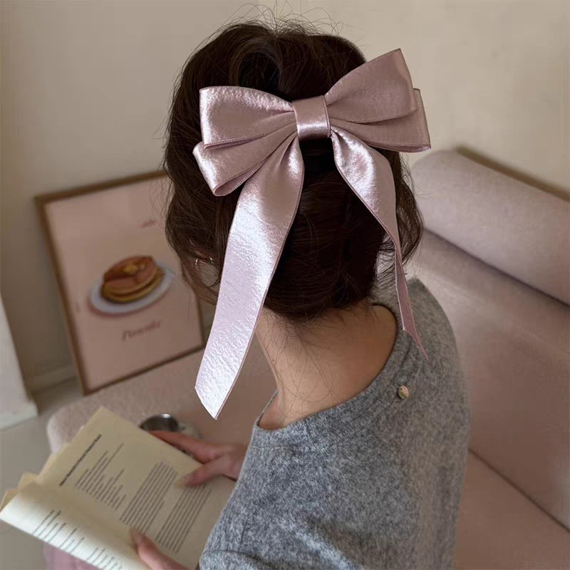 Korean Style Silver Satin Bow  - огляд і ціна Tie Clip Silver
