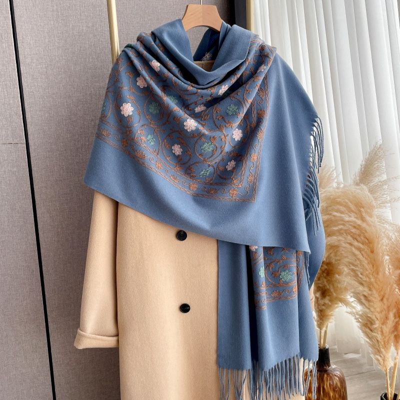 2025 New Embroidery Cashmere S - огляд і ціна Woven Scarf Blanket