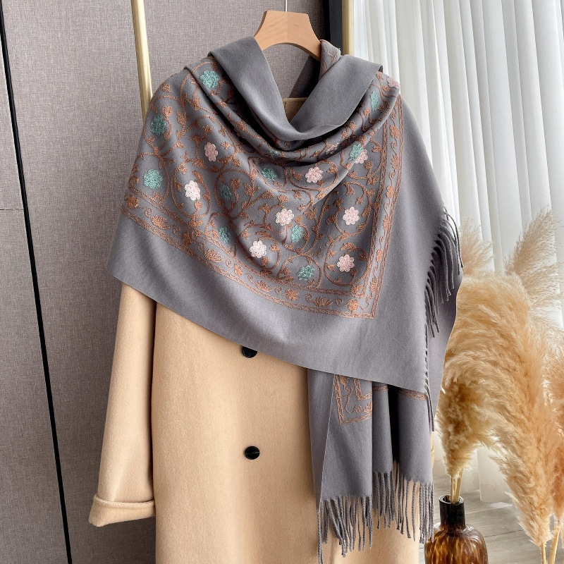 2025 New Embroidery Cashmere S - огляд і ціна Woven Scarf Blanket