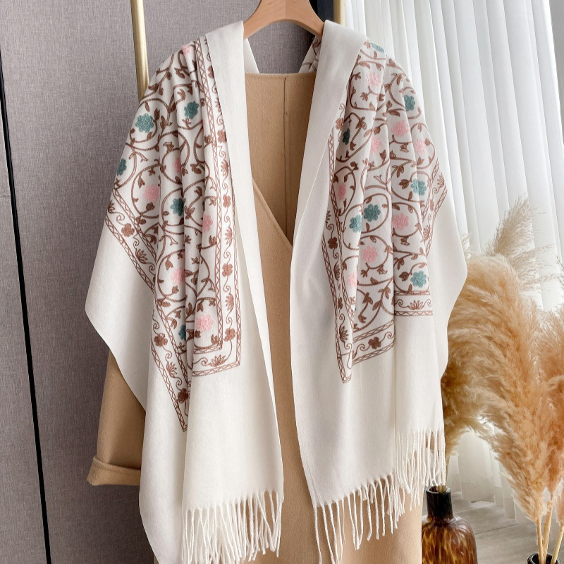 2025 New Embroidery Cashmere S - огляд і ціна Woven Scarf Blanket